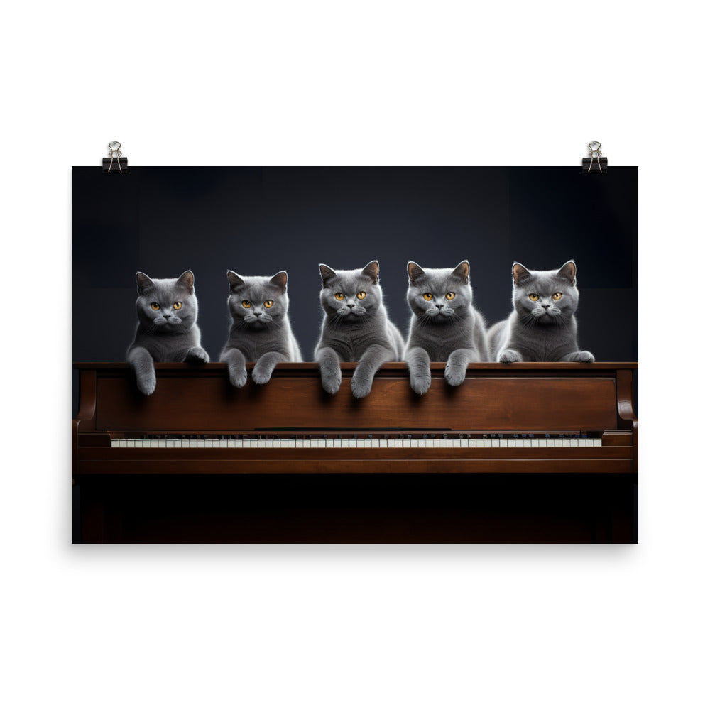 British Shorthair Photo paper poster - PosterfyAI.com