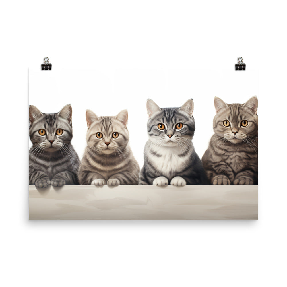 American Shorthair Photo paper poster - PosterfyAI.com