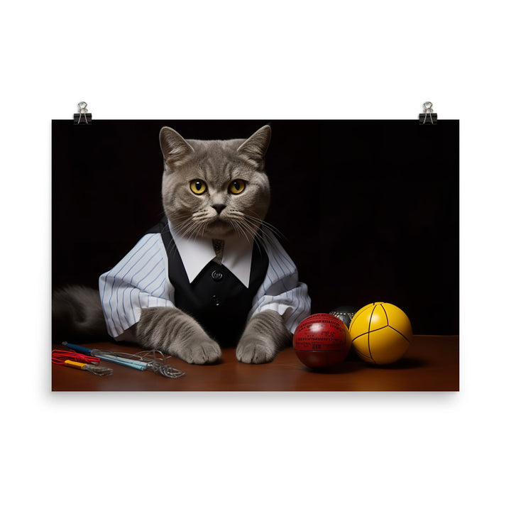 British Shorthair Referee Photo paper poster - PosterfyAI.com