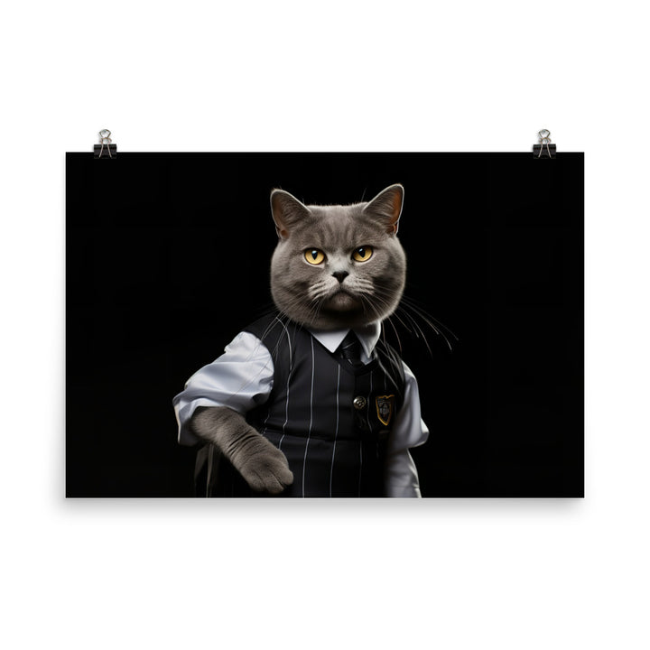 British Shorthair Referee Photo paper poster - PosterfyAI.com