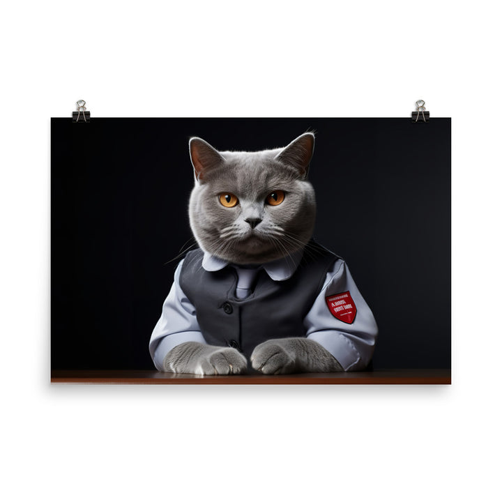 British Shorthair Fast Food Crew Photo paper poster - PosterfyAI.com