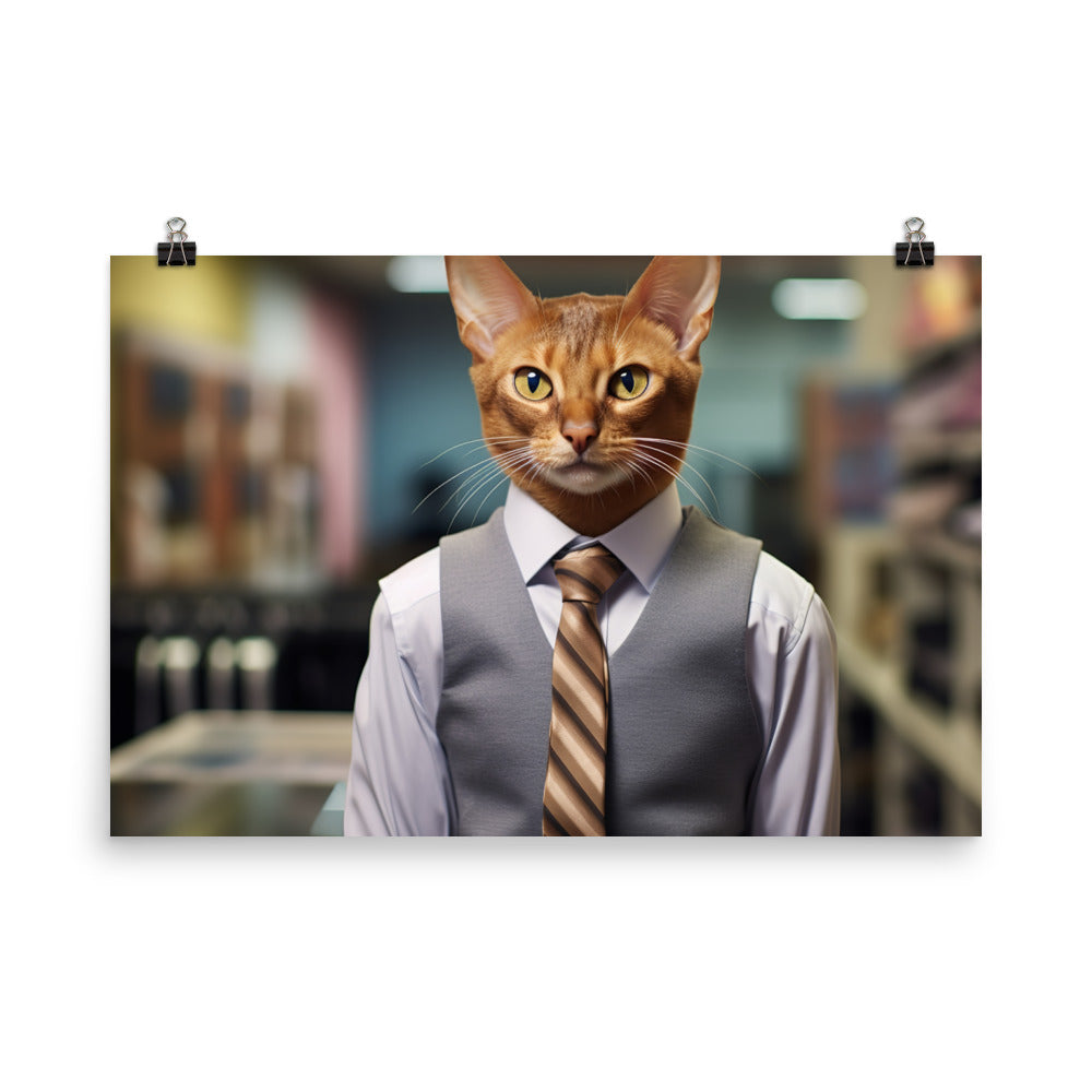 Abyssinian Sales Consultant Photo paper poster - PosterfyAI.com