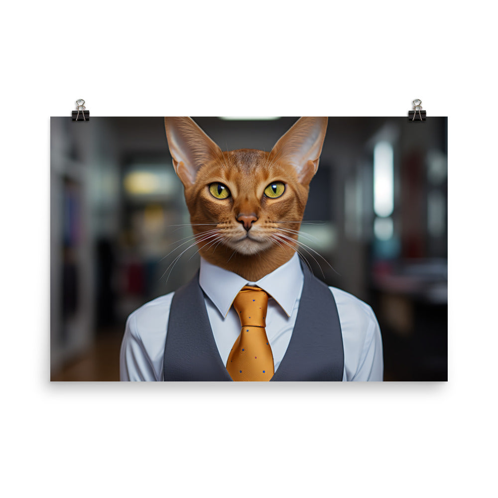 Abyssinian Sales Consultant Photo paper poster - PosterfyAI.com