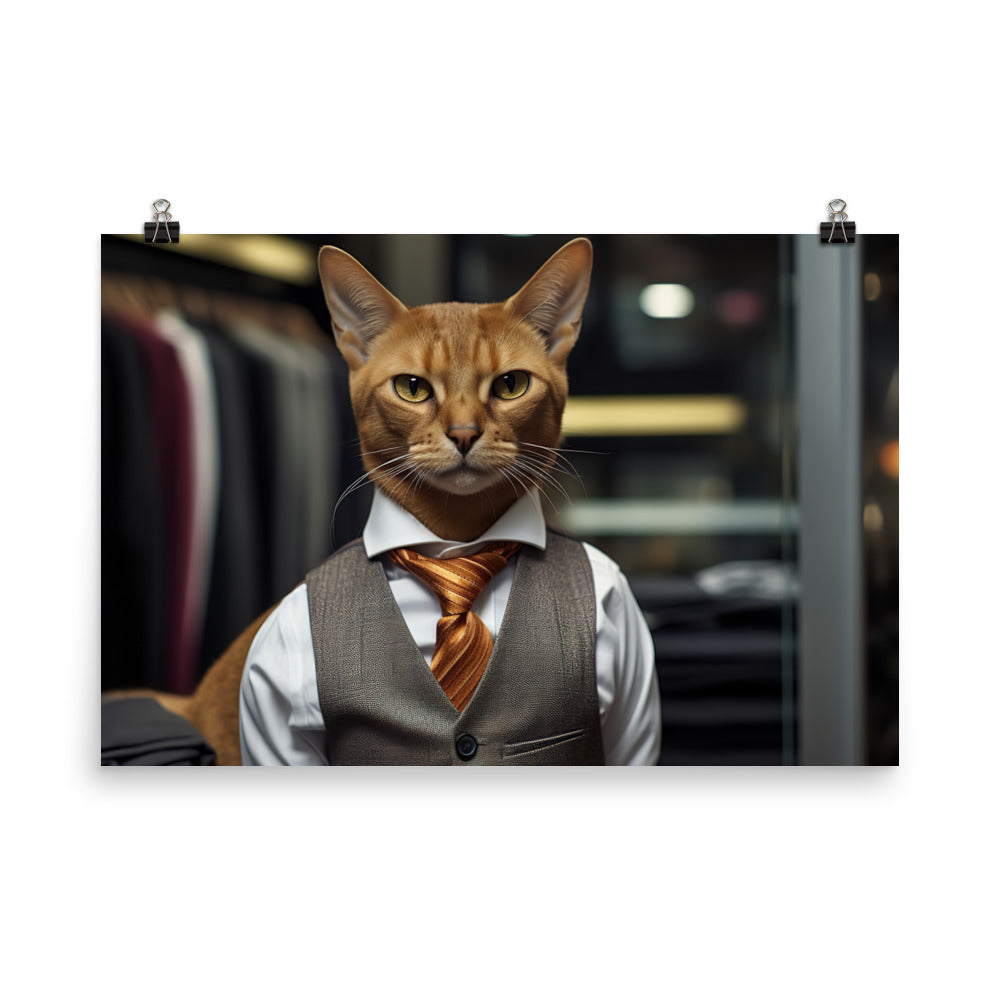 Abyssinian Sales Consultant Photo paper poster - PosterfyAI.com