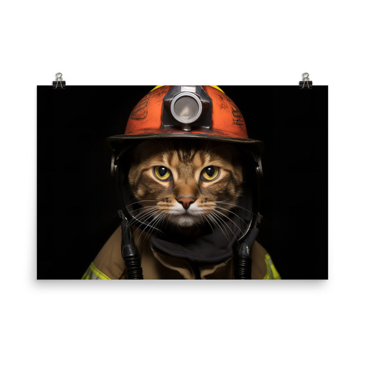 Abyssinian Firefighter Photo paper poster - PosterfyAI.com