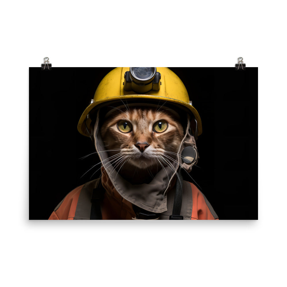 Abyssinian Firefighter Photo paper poster - PosterfyAI.com