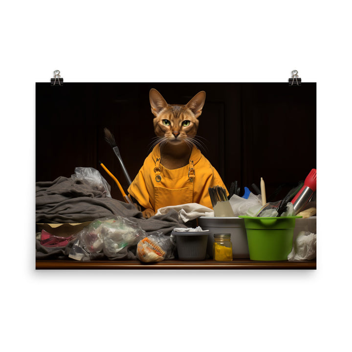 Abyssinian Janitor Photo paper poster - PosterfyAI.com