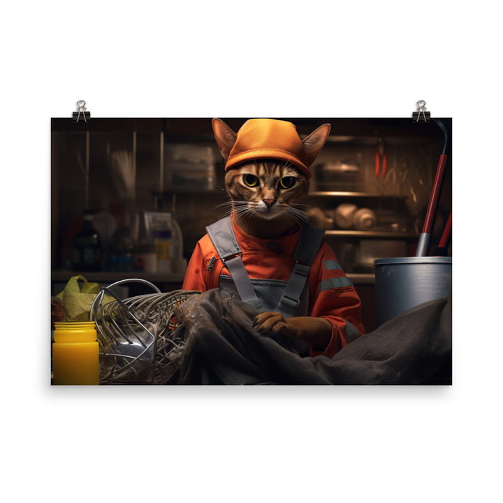 Abyssinian Janitor Photo paper poster - PosterfyAI.com