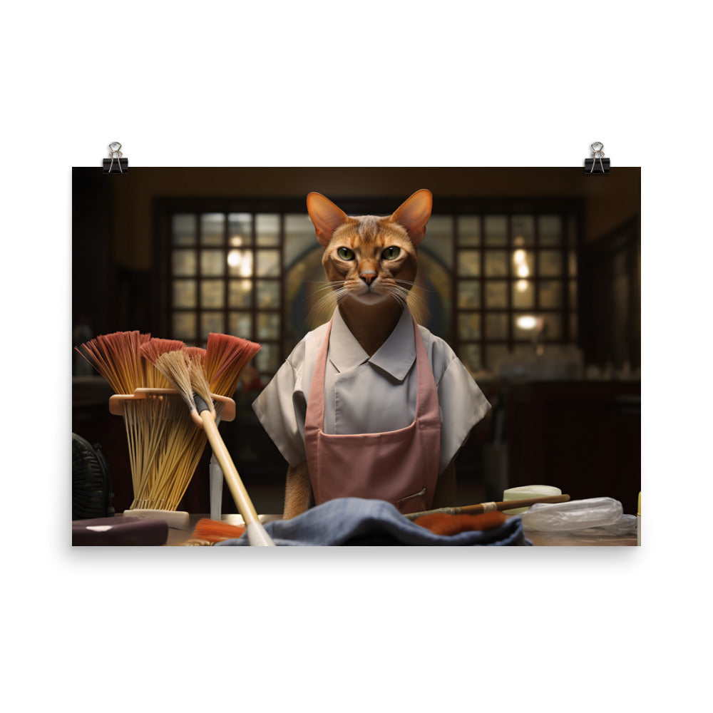 Abyssinian Janitor Photo paper poster - PosterfyAI.com