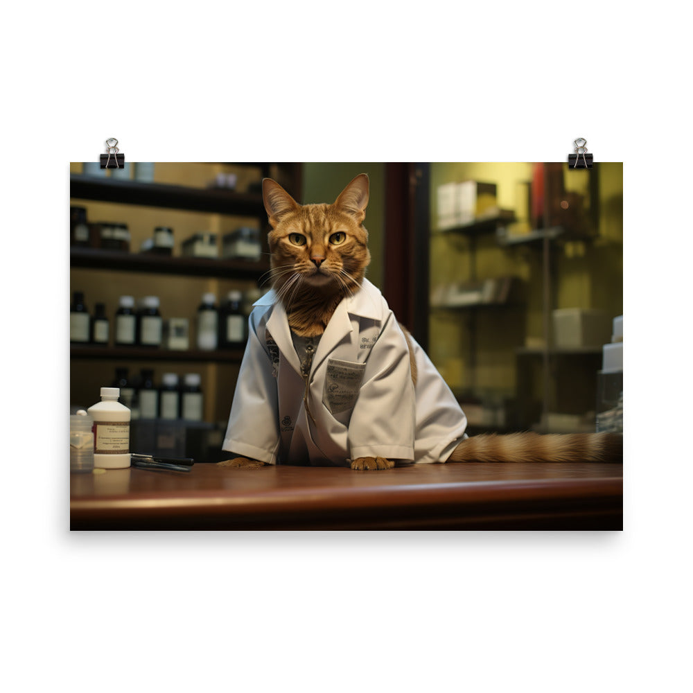 Abyssinian Pharmacist Photo paper poster - PosterfyAI.com