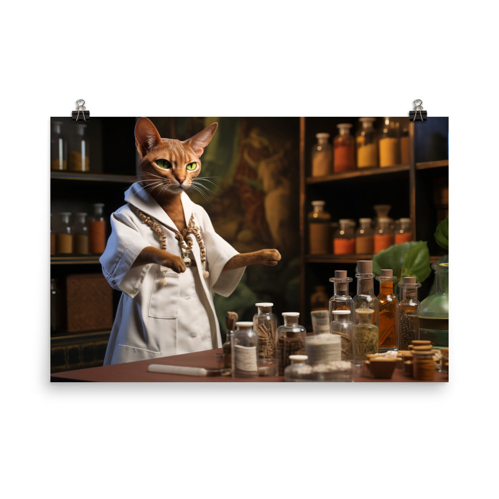 Abyssinian Pharmacist Photo paper poster - PosterfyAI.com