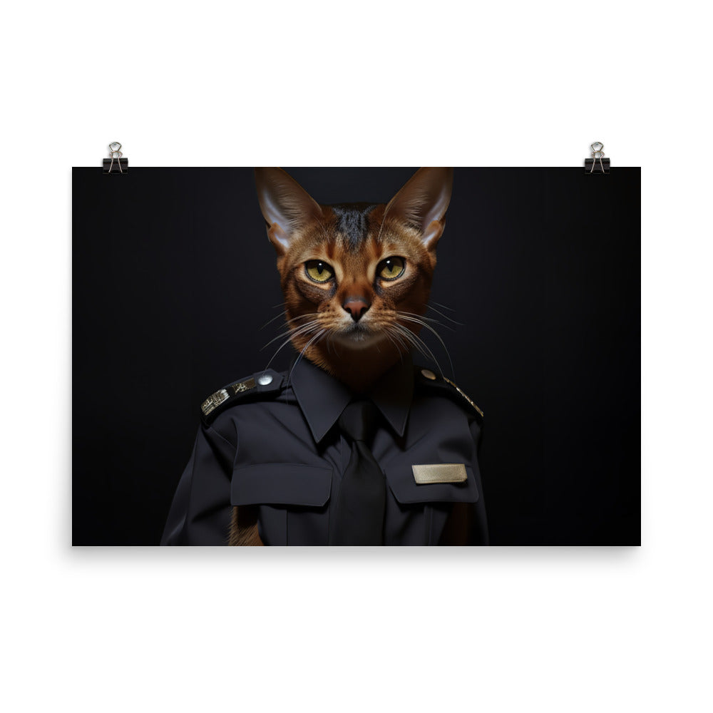 Abyssinian Security Officer Photo paper poster - PosterfyAI.com