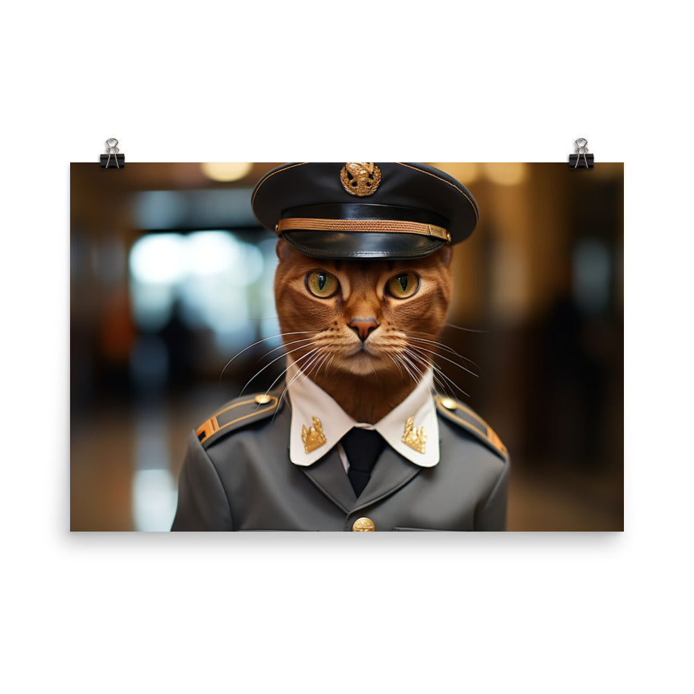 Abyssinian Security Officer Photo paper poster - PosterfyAI.com