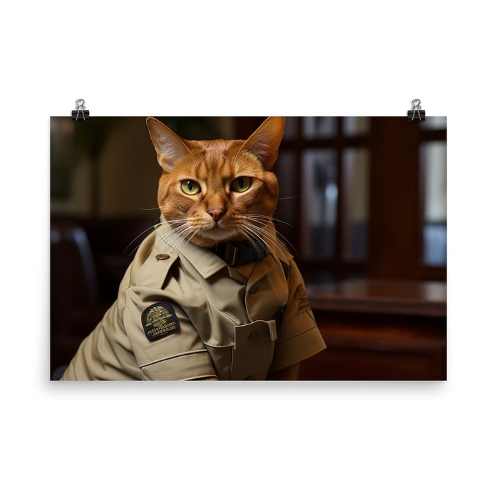 Abyssinian Security Officer Photo paper poster - PosterfyAI.com