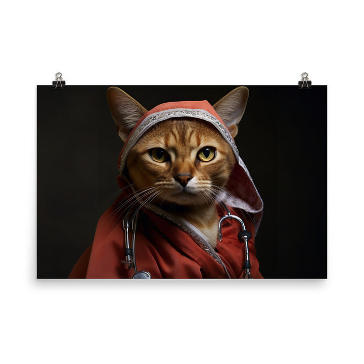 Abyssinian Nurse Photo paper poster - PosterfyAI.com