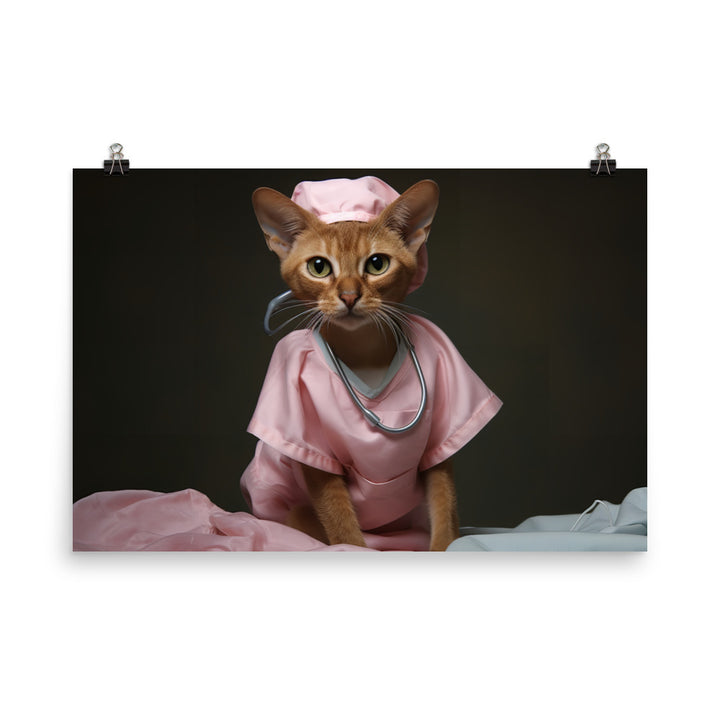 Abyssinian Nurse Photo paper poster - PosterfyAI.com