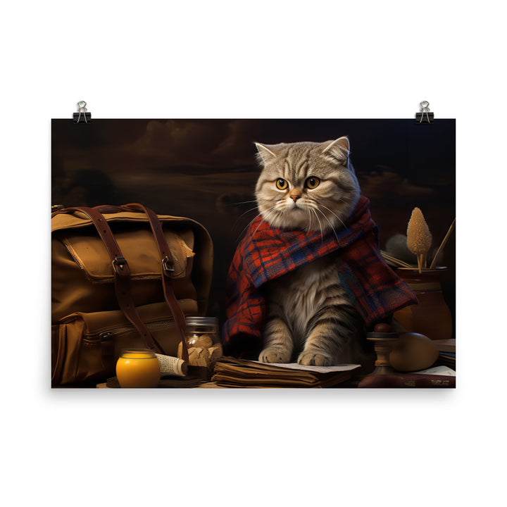 Scottish Fold Student Photo paper poster - PosterfyAI.com