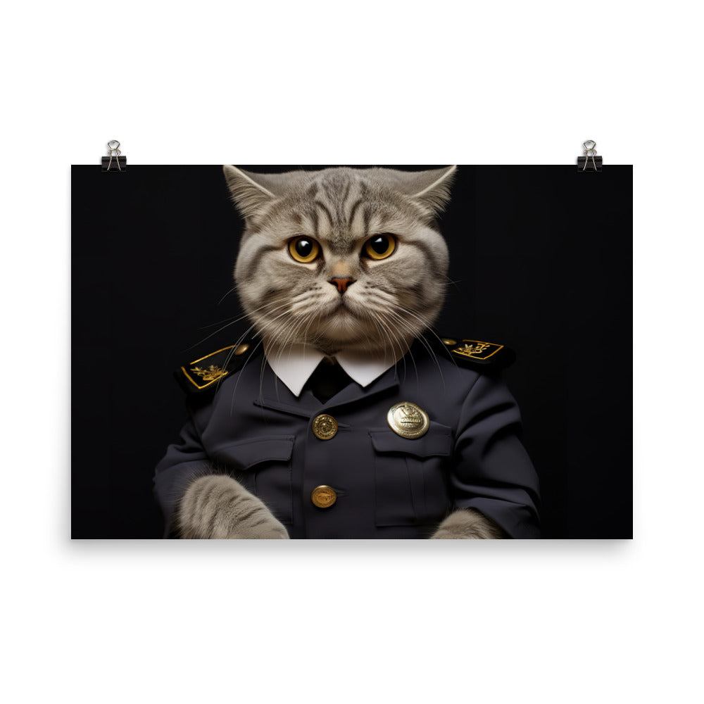 Scottish Fold Referee Photo paper poster - PosterfyAI.com