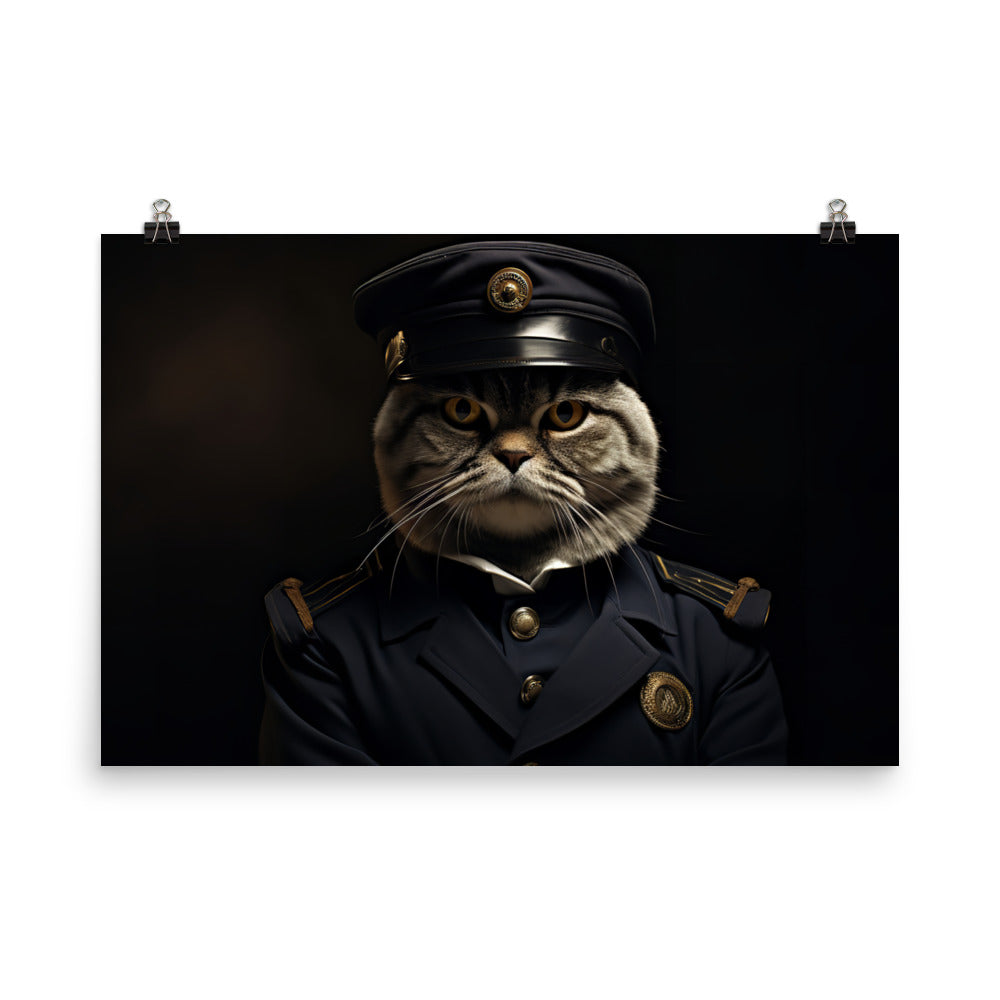 Scottish Fold Referee Photo paper poster - PosterfyAI.com