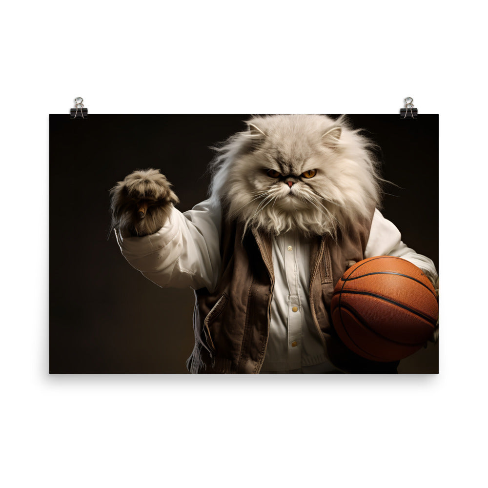 Persian Basketball Player Photo paper poster - PosterfyAI.com