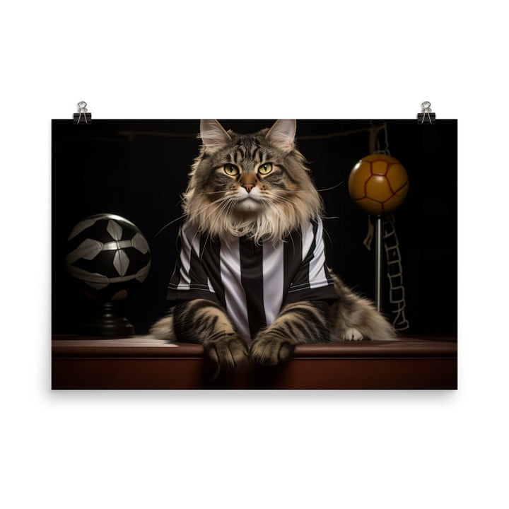 Maine Coon Referee Photo paper poster - PosterfyAI.com