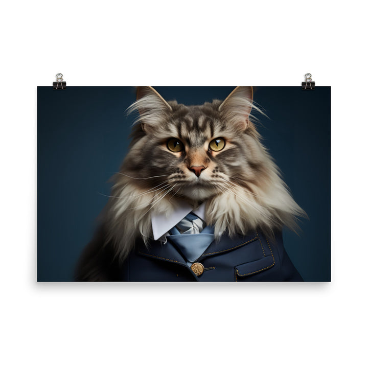 Maine Coon Cabin Crew Photo paper poster - PosterfyAI.com