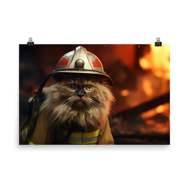 Himalayan Firefighter Photo paper poster - PosterfyAI.com