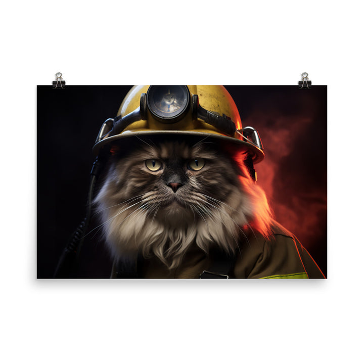 Himalayan Firefighter Photo paper poster - PosterfyAI.com