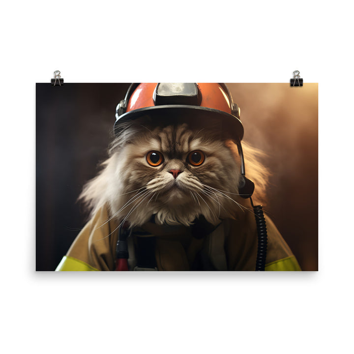 Himalayan Firefighter Photo paper poster - PosterfyAI.com