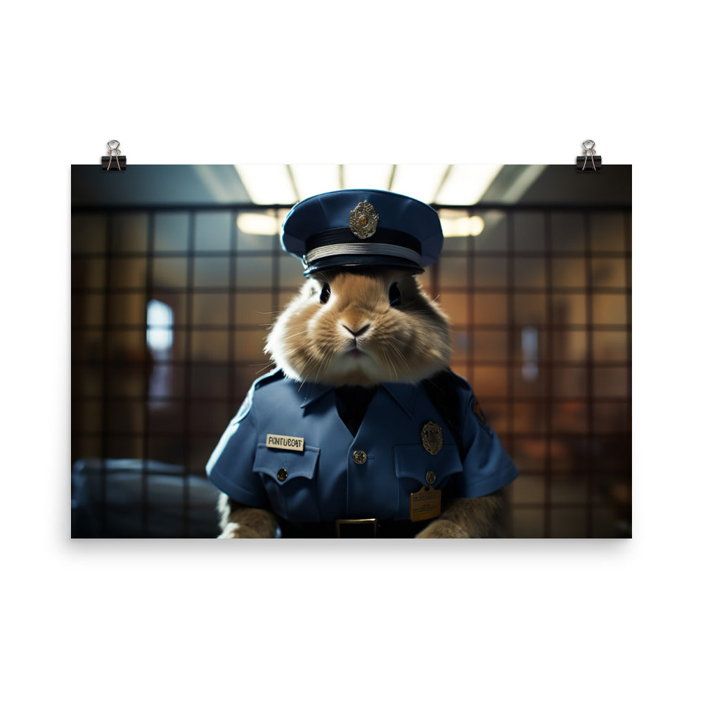 Lionhead Prison Officer Photo paper poster - PosterfyAI.com