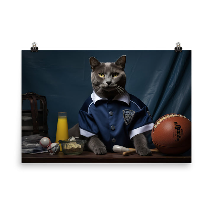 Russian Blue Referee Photo paper poster - PosterfyAI.com