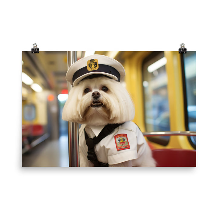 Lhasa Apso Transit Operator Photo paper poster - PosterfyAI.com