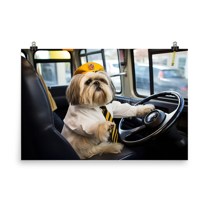 Lhasa Apso Transit Operator Photo paper poster - PosterfyAI.com