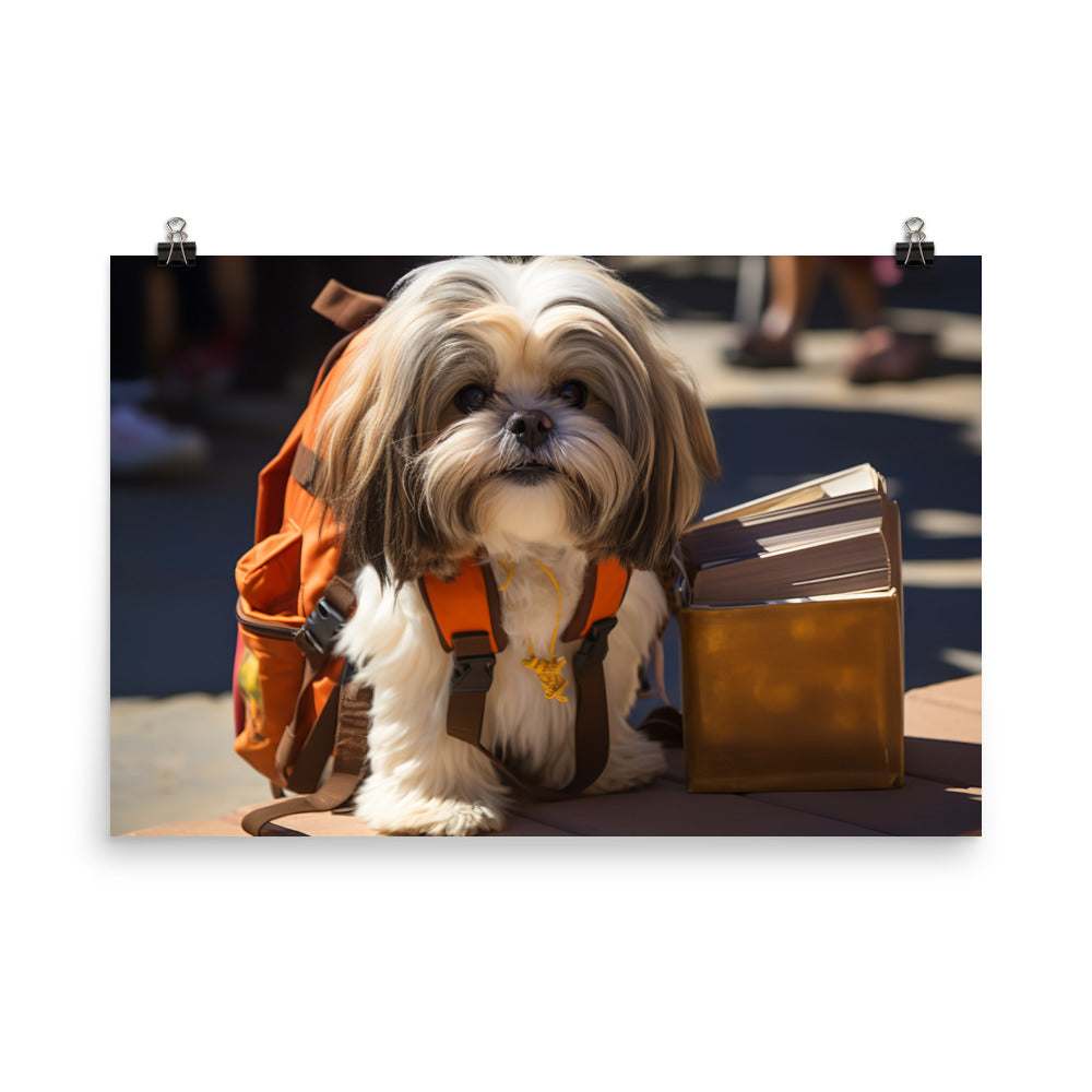 Lhasa Apso Student Photo paper poster - PosterfyAI.com