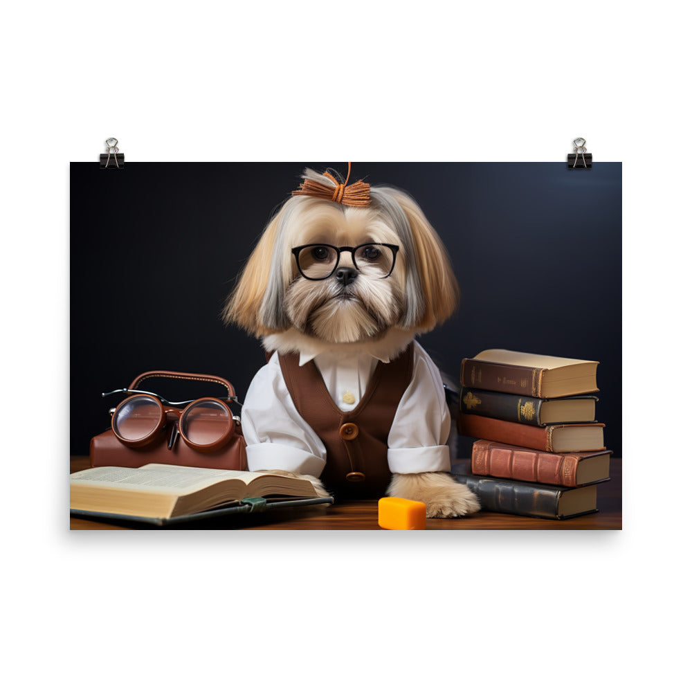 Lhasa Apso Student Photo paper poster - PosterfyAI.com