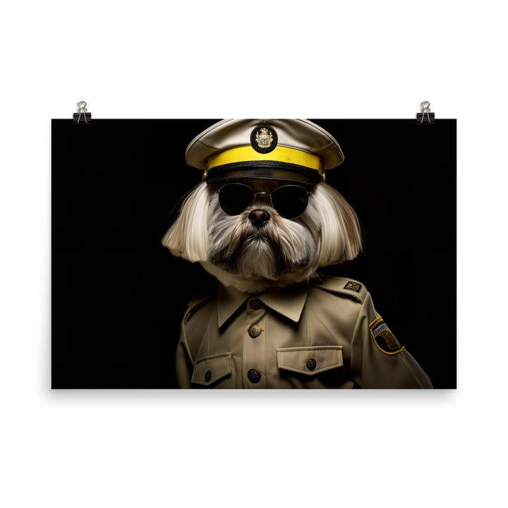 Lhasa Apso Security Officer Photo paper poster - PosterfyAI.com