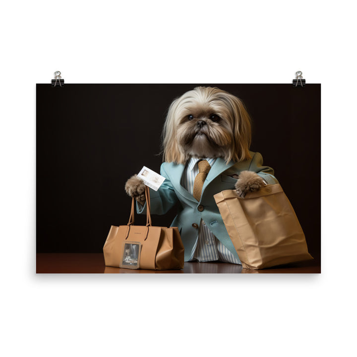 Lhasa Apso Sales Consultant Photo paper poster - PosterfyAI.com