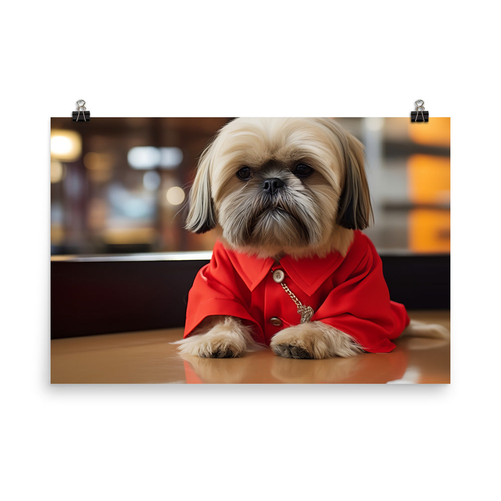 Lhasa Apso Sales Consultant Photo paper poster - PosterfyAI.com