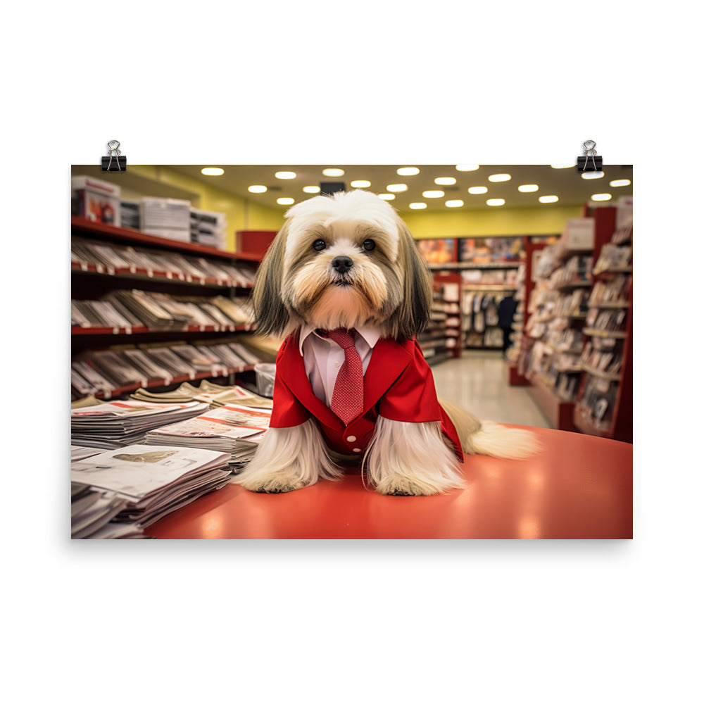 Lhasa Apso Sales Consultant Photo paper poster - PosterfyAI.com