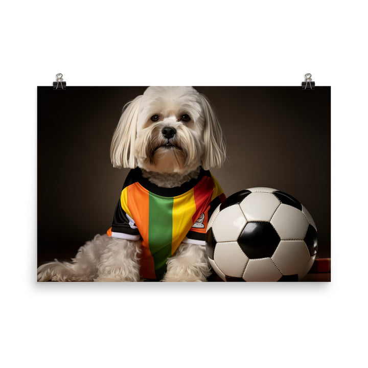 Lhasa Apso Referee Photo paper poster - PosterfyAI.com