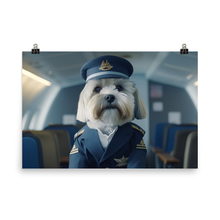 Lhasa Apso Cabin Crew Photo paper poster - PosterfyAI.com