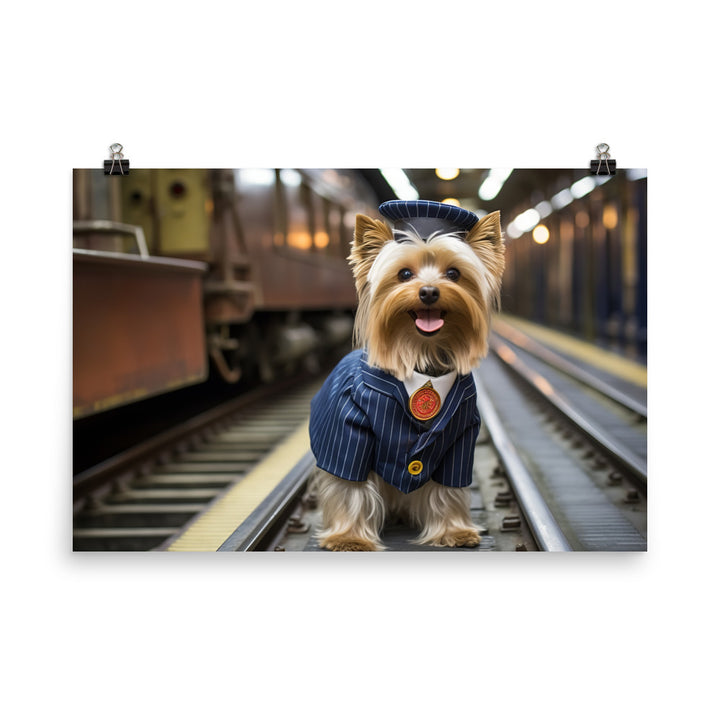 Yorkshire Terrier Transit Operator Photo paper poster - PosterfyAI.com