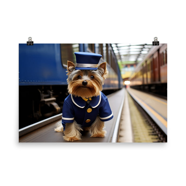 Yorkshire Terrier Transit Operator Photo paper poster - PosterfyAI.com