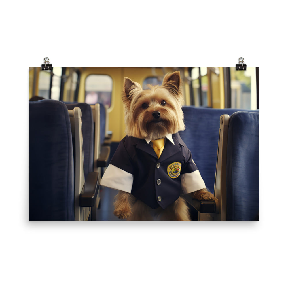 Yorkshire Terrier Transit Operator Photo paper poster - PosterfyAI.com