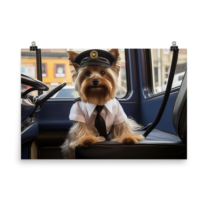 Yorkshire Terrier Transit Operator Photo paper poster - PosterfyAI.com