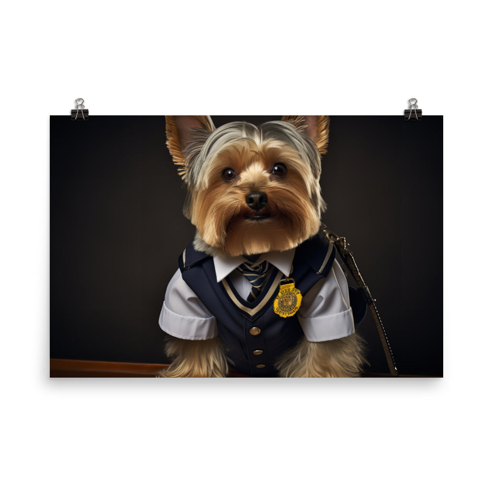 Yorkshire Terrier Transit Operator Photo paper poster - PosterfyAI.com