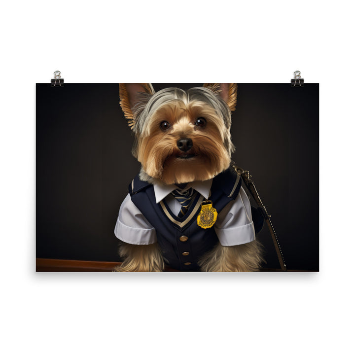 Yorkshire Terrier Transit Operator Photo paper poster - PosterfyAI.com