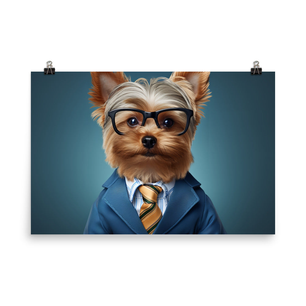 Yorkshire Terrier Sales Consultant Photo paper poster - PosterfyAI.com