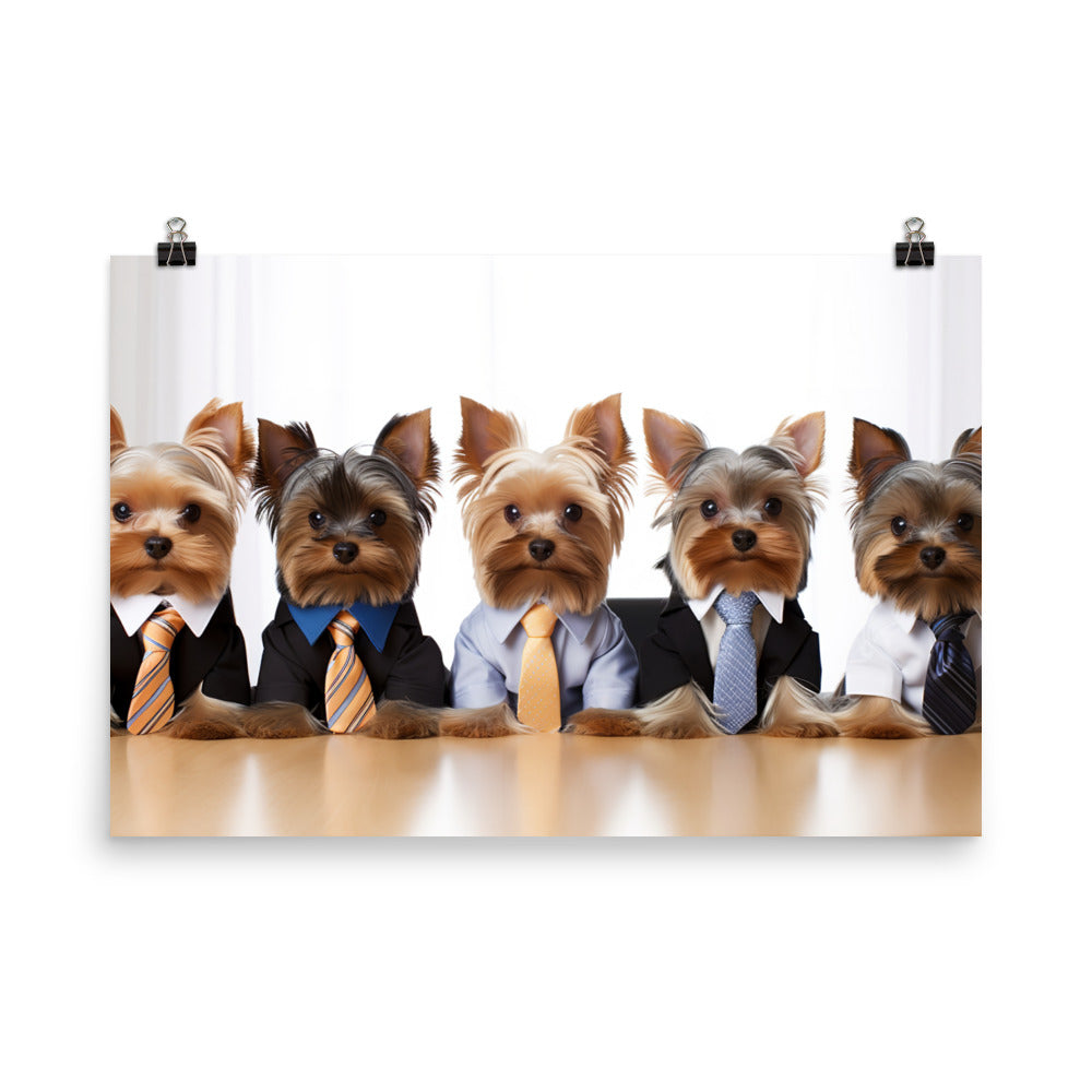 Yorkshire Terrier Sales Consultant Photo paper poster - PosterfyAI.com