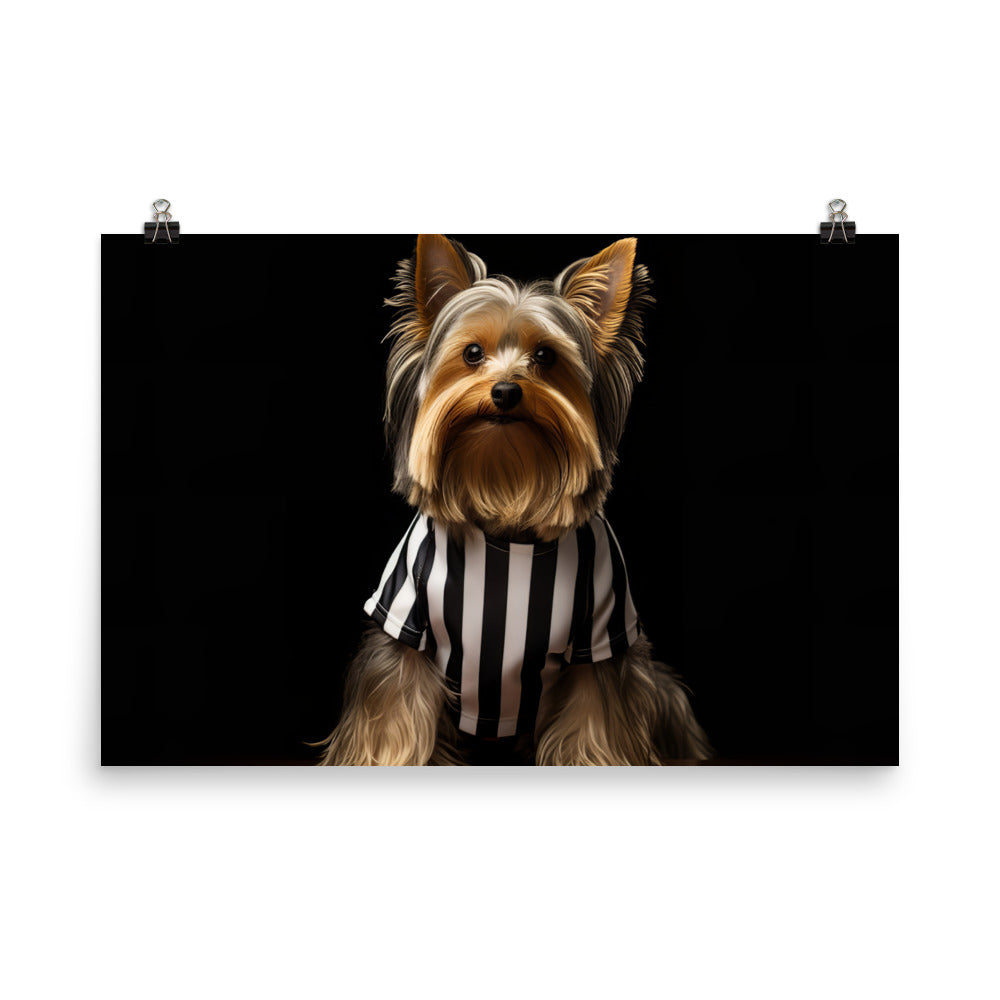 Yorkshire Terrier Referee Photo paper poster - PosterfyAI.com